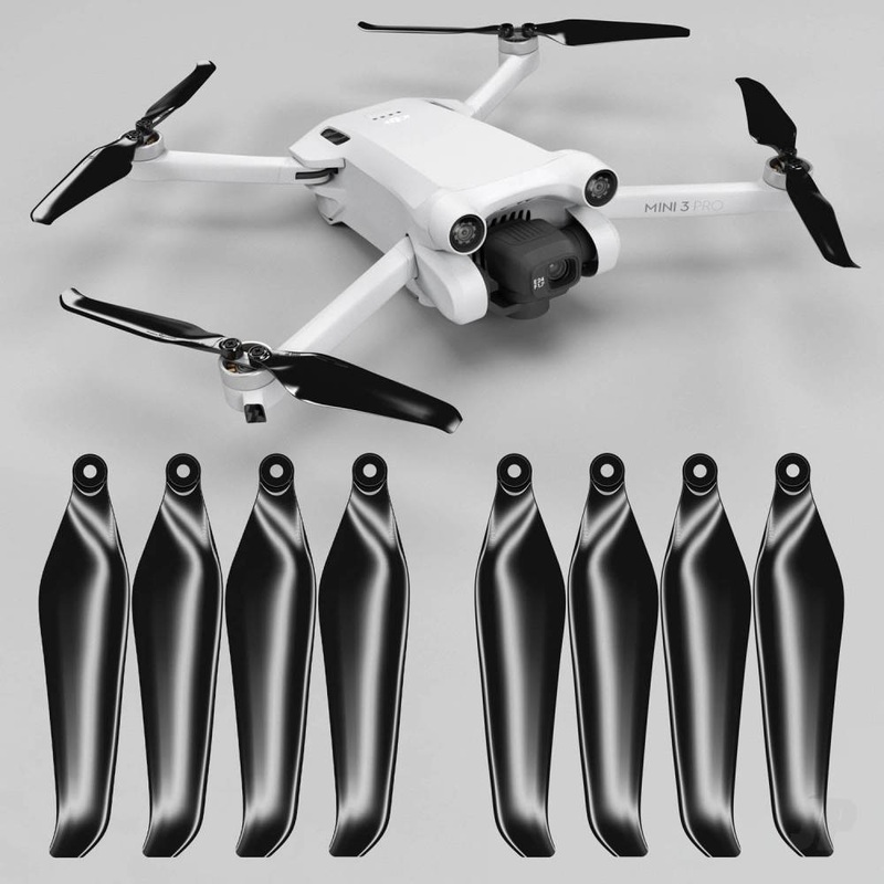 DJI Mini 3 Pro/4 Pro STEALTH Upgrade Propellers – x4 Black