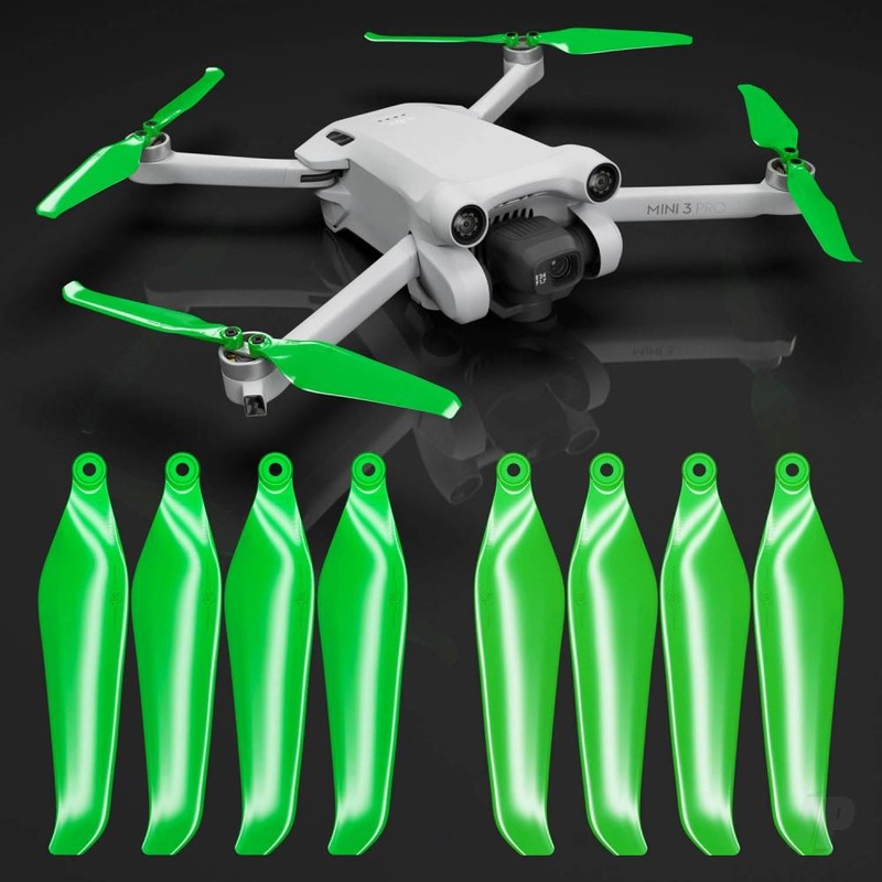 DJI Mini 3 Pro/4 Pro STEALTH Upgrade Propellers – x4 Green