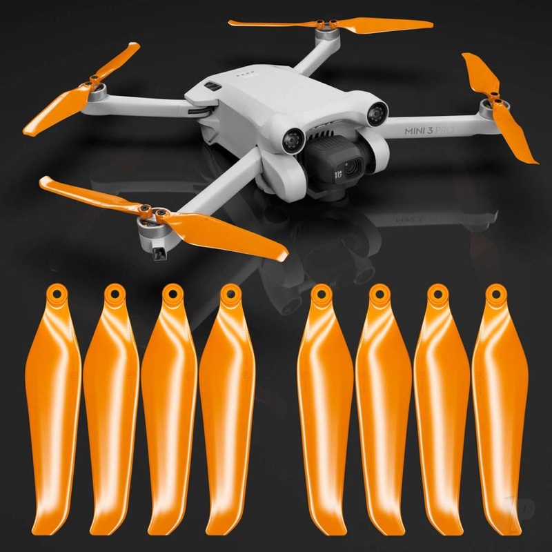 DJI Mini 3 Pro/4 Pro STEALTH Upgrade Propellers – x4 Orange
