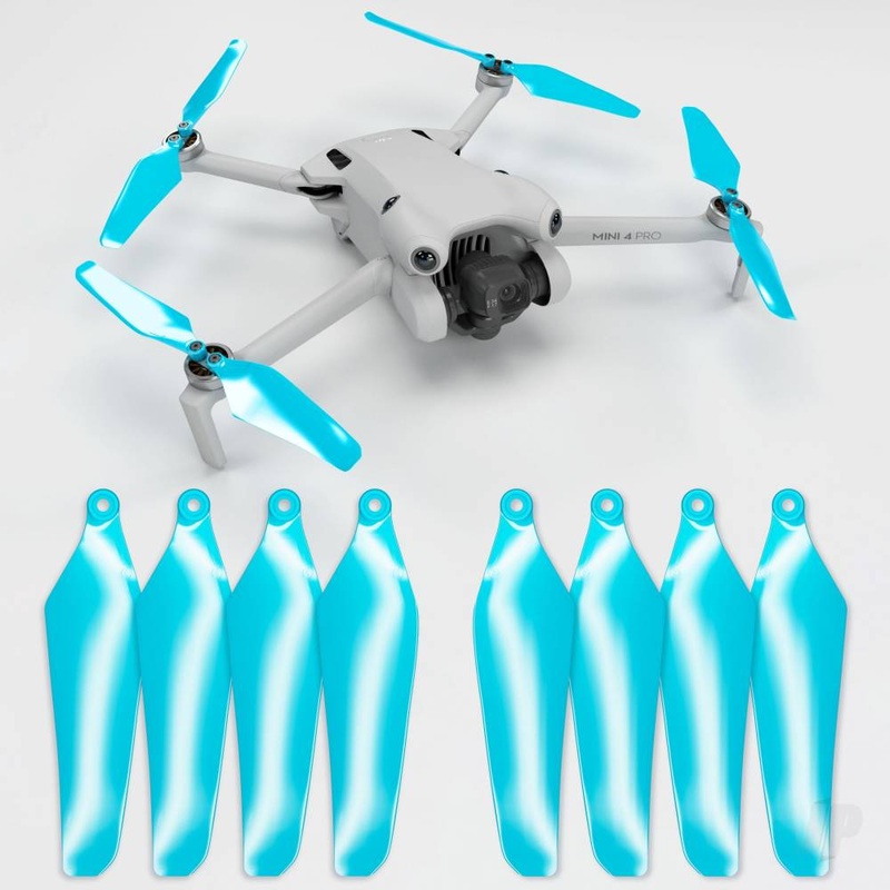 DJI Mini 4 / 3 Pro SUPER STEALTH Upgrade Propellers – x4 Blue