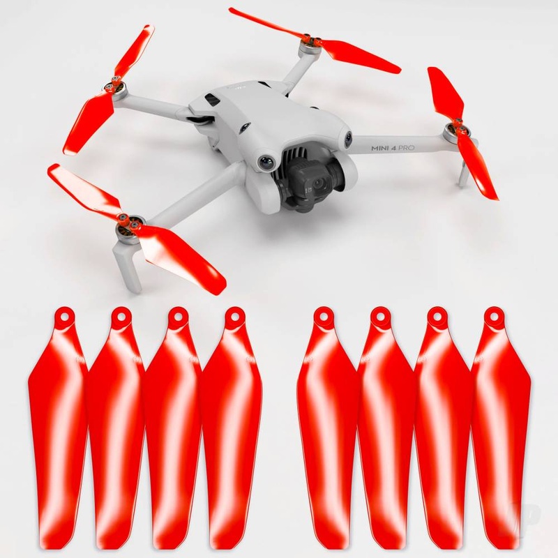 DJI Mini 4 / 3 Pro SUPER STEALTH Upgrade Propellers – x4 Red