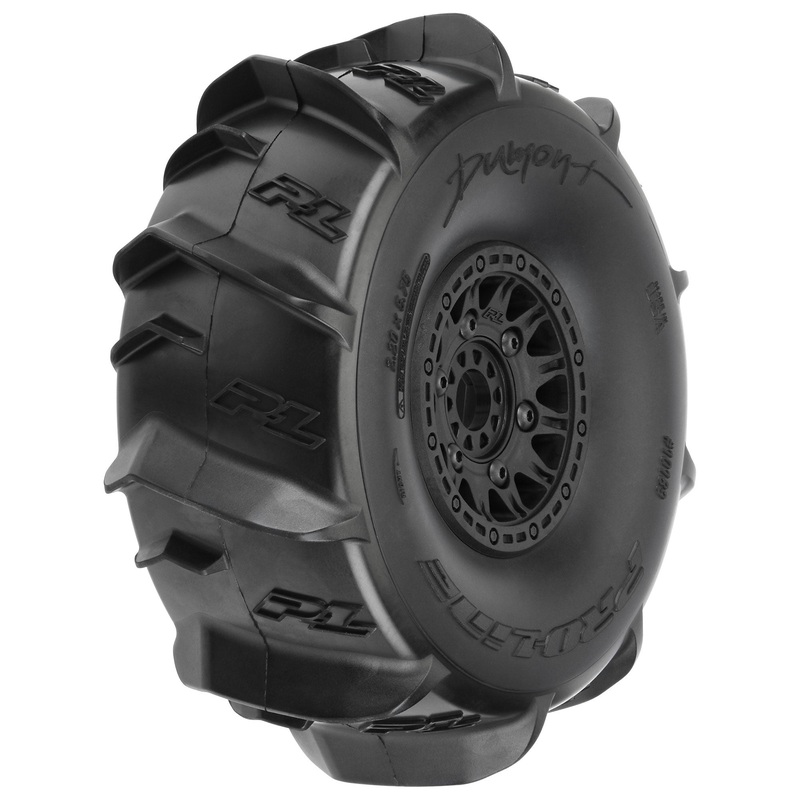 Dumont Sand/Snow Tires Mounted on Raid Black 6×30 Removable