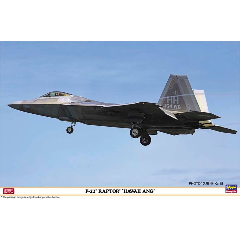 Hasegawa 1/48 F-22 Raptor [HAWAII ANG] Model Kit HALE07555