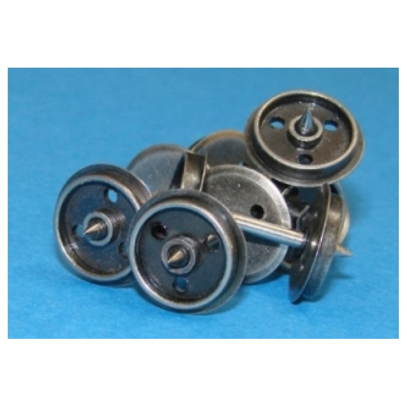 OO GAUGE DISC WHEELS ON AXLES X 20