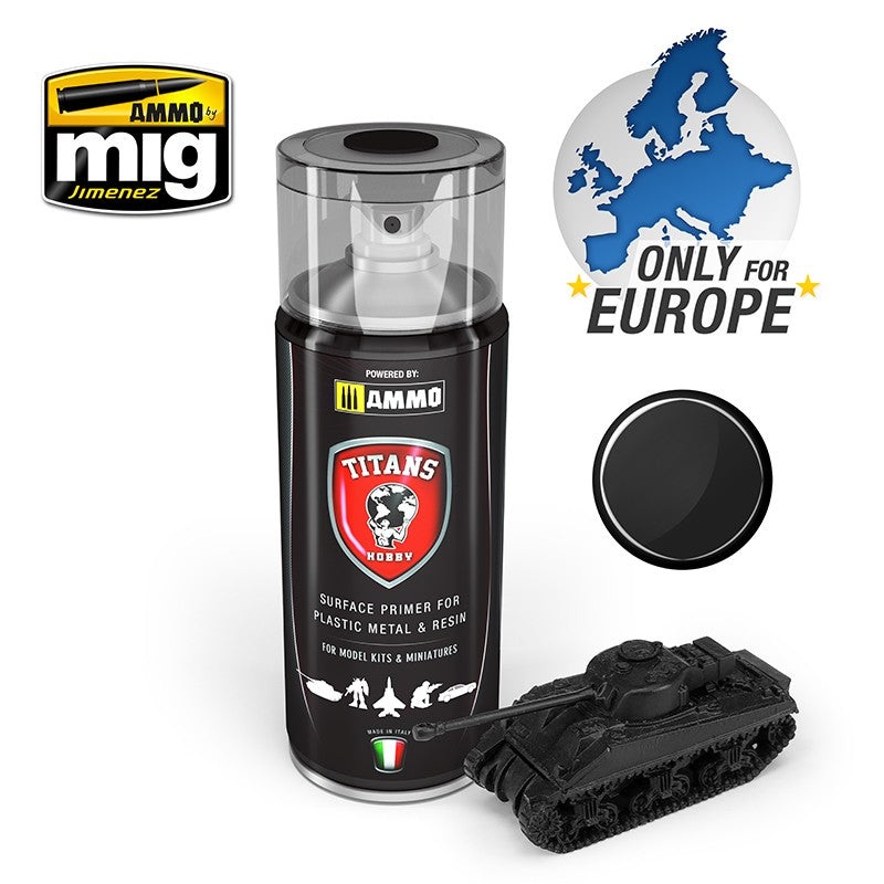 TITAN HOBBY BLACK MATT PRIMER 400ML