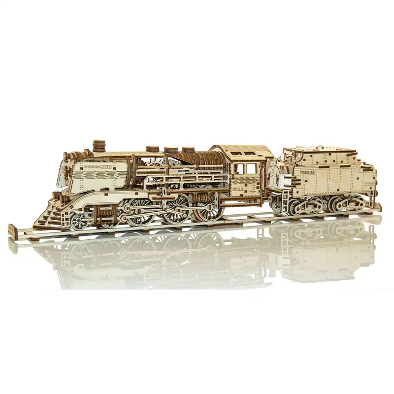 Woodencity Puzzle Wooden Express + Tender with rails