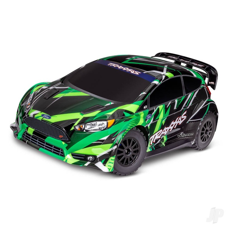 Ford Fiesta ST Rally VXL 1/10 scale AWD rally car Ready-To-Race with TQi 2.4 GHz radio system Velineon brushless power system and clipless licensed ProGraphix body.