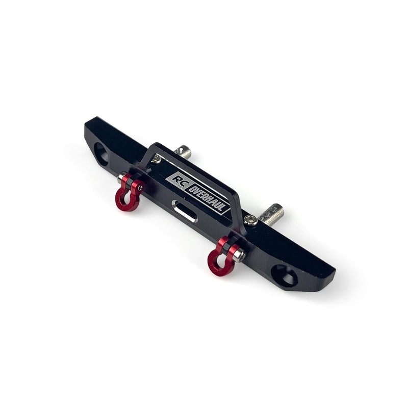 Fr Bumper Set Blk Aluminum SCX24