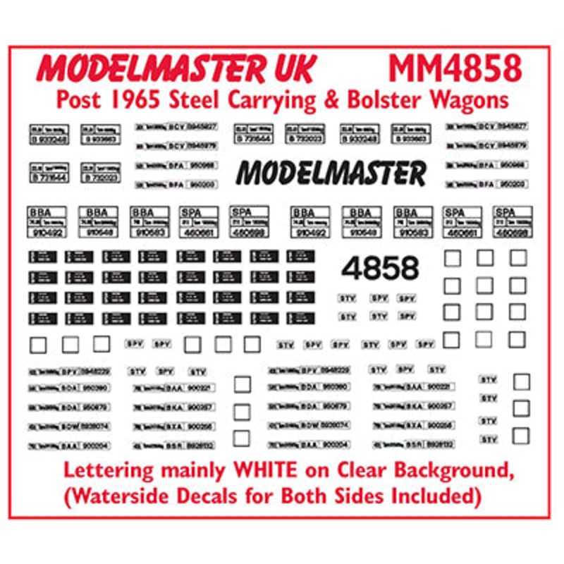 MM4858 Four wheeled and bogie Steel Carrying & Bolster Wagon