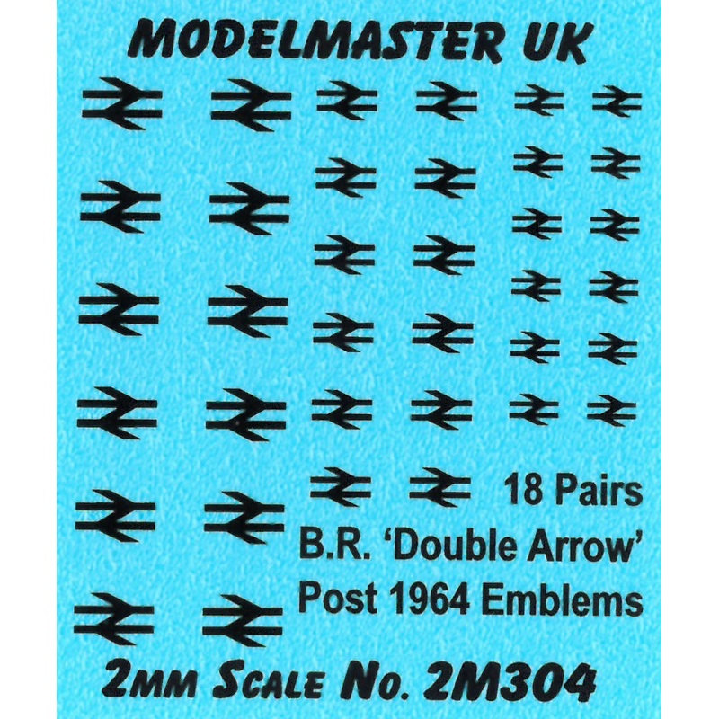 N GAUGE BR DOUBLE ARROW EMBLEMS BLACK