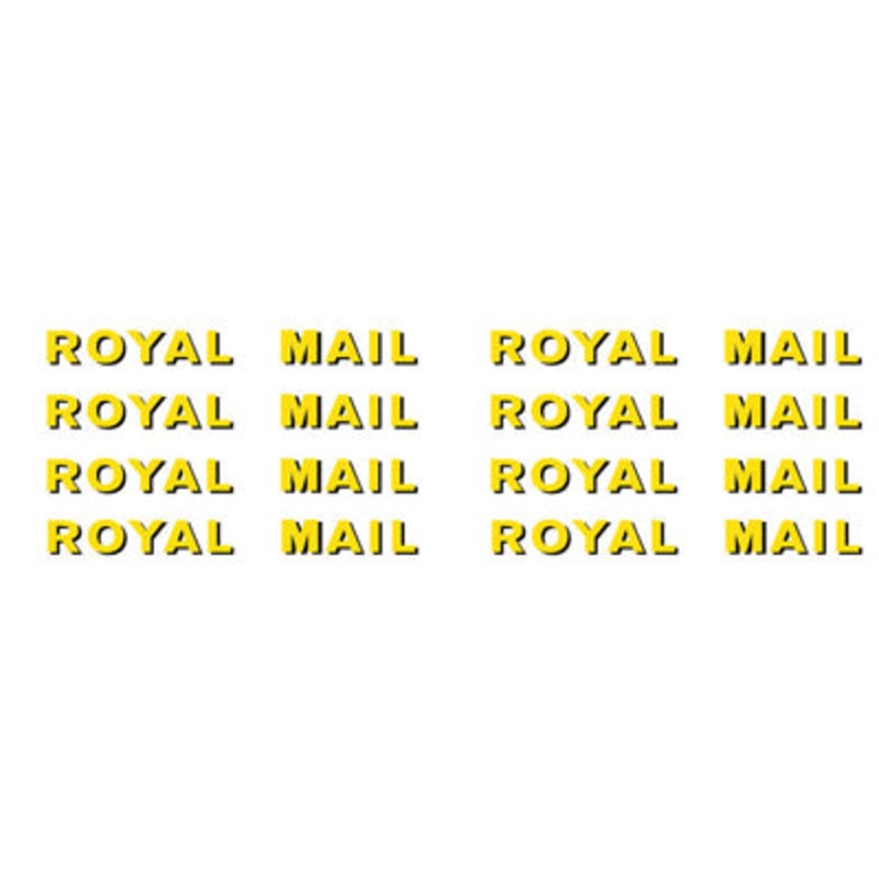 ROYAL MAIL SANS SERIF TYPE DECALS