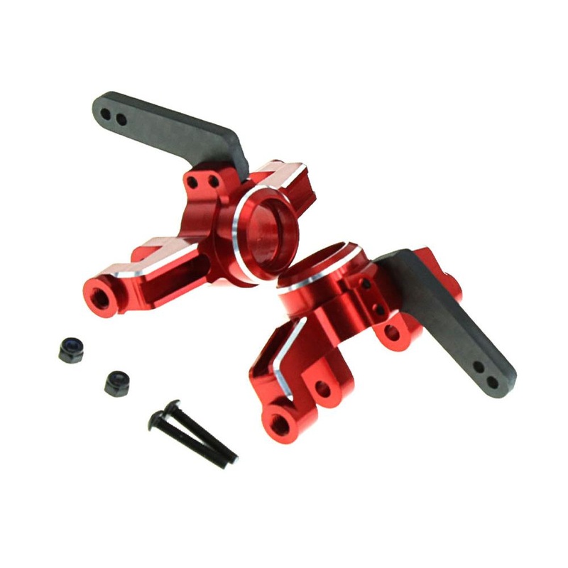 Front Steering Knuckles Red Alum 4S / Kraton