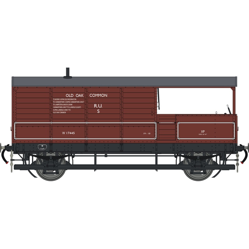 GWR Toad Brake Van Bauxite W17445   Diagram AA21