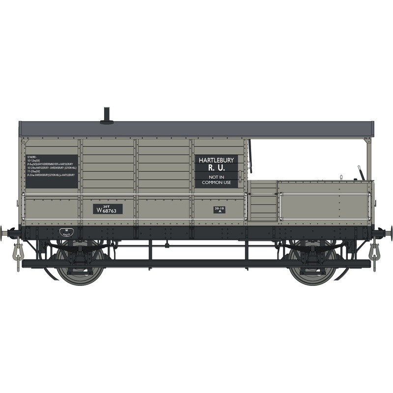 GWR Toad Brake Van BR Grey W68673   Diagram AA20