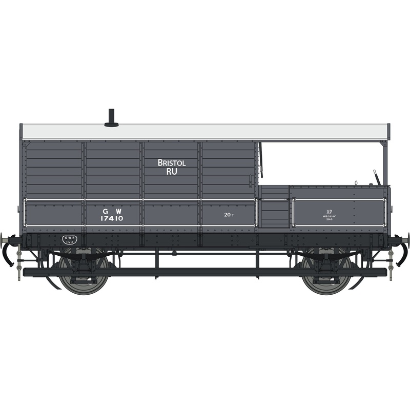 GWR Toad Brake Van GWR Grey 17410   Diagram AA21