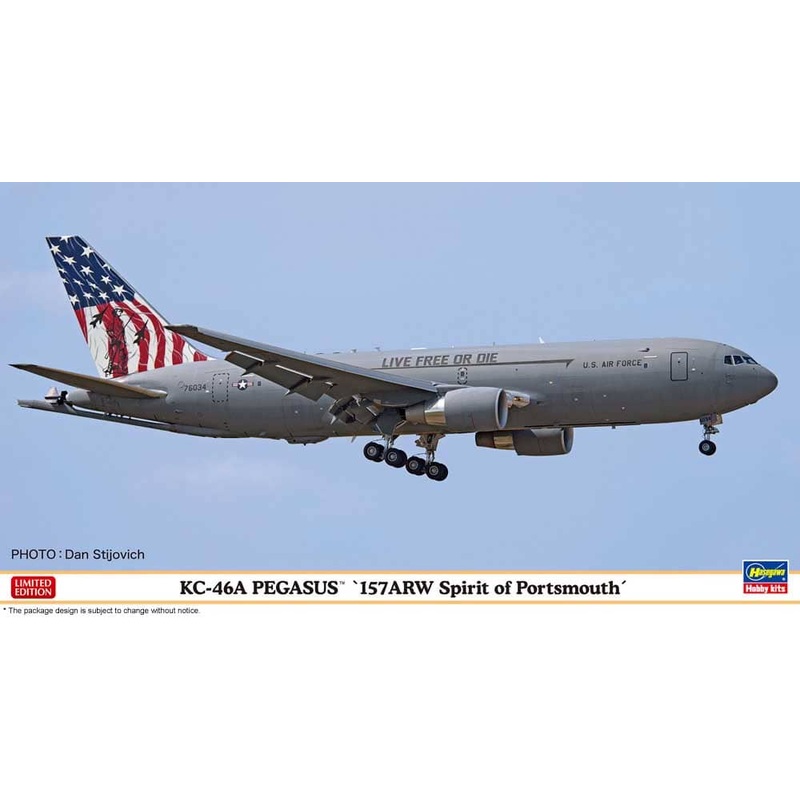 Hasegawa 1/200 KC-46A Pegasus 157ARW Spirit Of Portsmouth Kit HLT10865