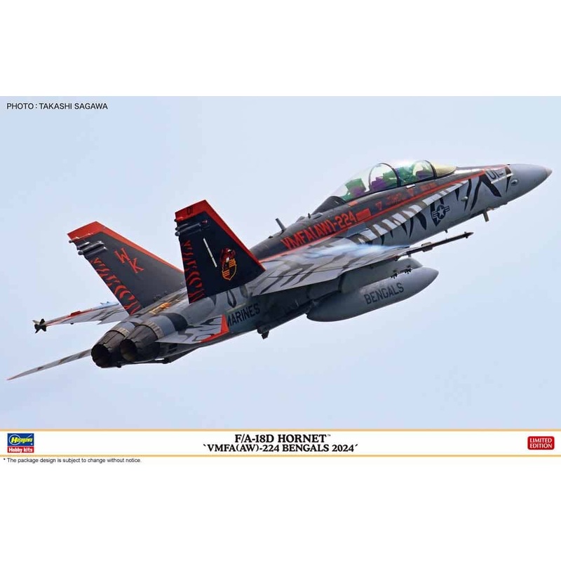 Hasegawa 1/48 F/A-18D Hornet VMFA – 224 Bengals 2024 Kit HJT07545