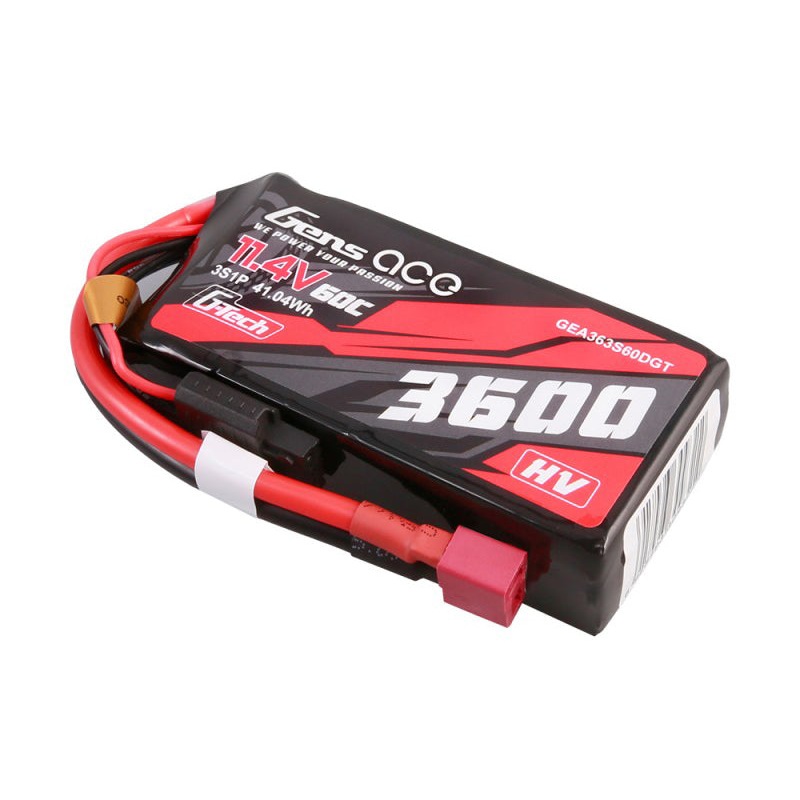 Li-Po Car G-Tech HV 3S 11.4V 3600mAh 60C with T-Type