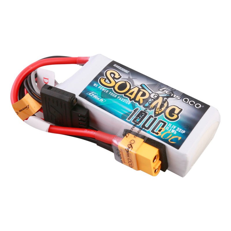 Li-Po G-Tech 3S 11.1V 1000mAh 30C Soaring with XT60