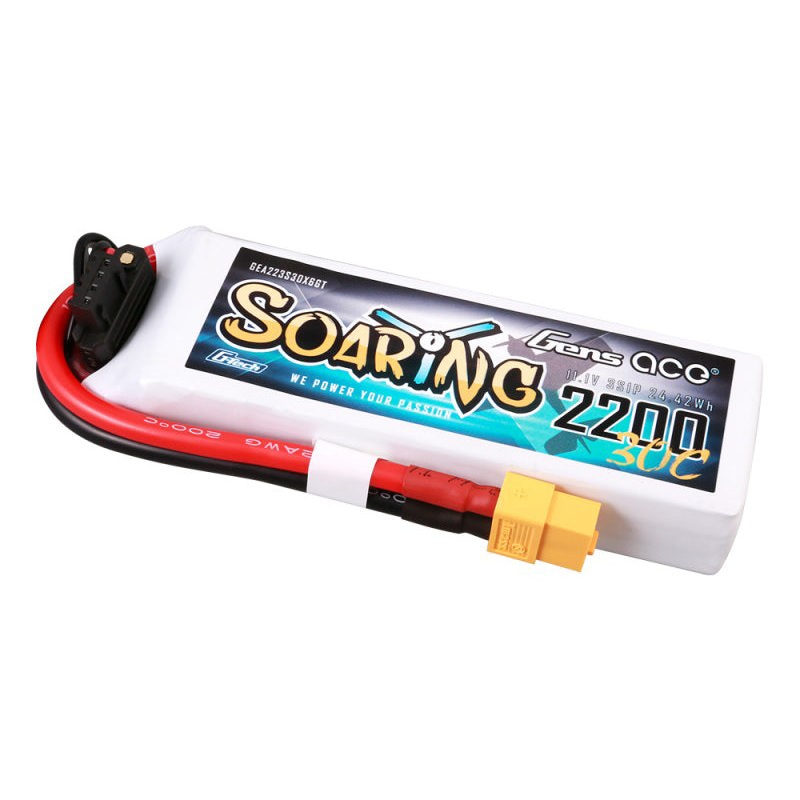 Li-Po G-Tech 3S 11.1V 2200mAh 30C Soaring with XT60