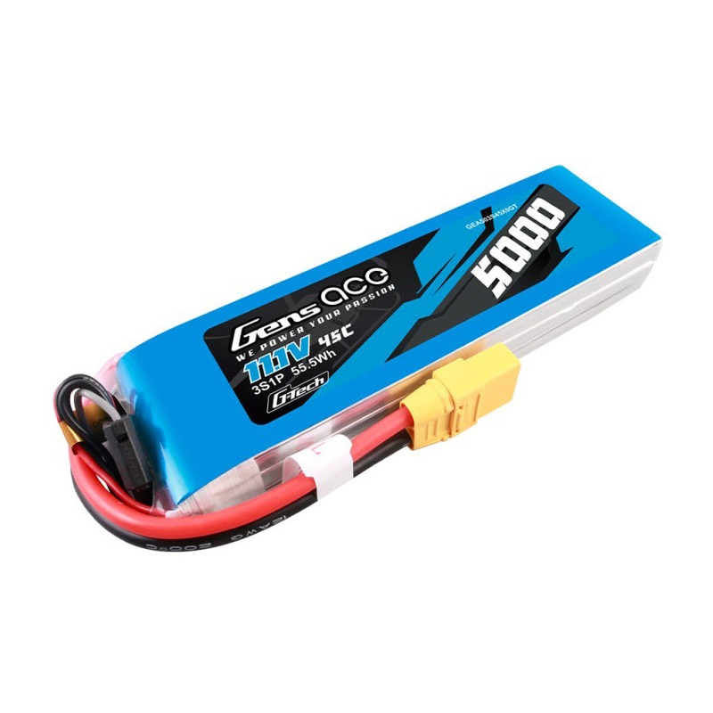 Li-Po G-Tech 3S 11.1V 5000mAh 45C with XT90