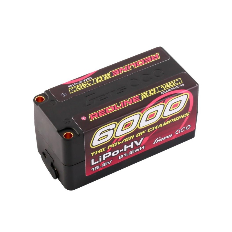 Li-Po HV Car Hard Case 4S1P 15.2V 6000mAh 140C RL2 with 5mm