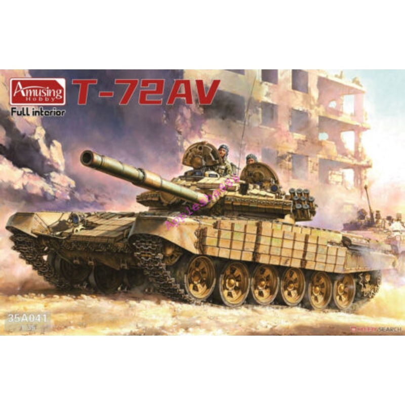 T-72AV Fitted with Kontakt-1 ERA bricks to the hull and tu