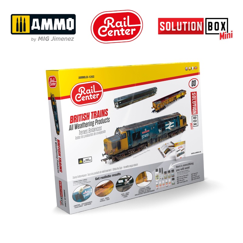 RAIL CENTER SOLUTION BOX MINI 03  BRITISH TRAINS. All Weath
