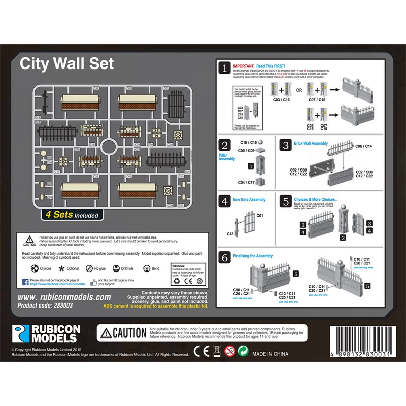 Rubicon Models City Wall Set