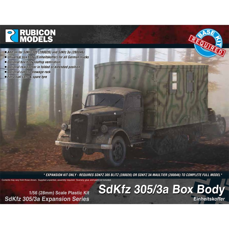 Rubicon Models SdKfz 305/3a Expansion – Box Body