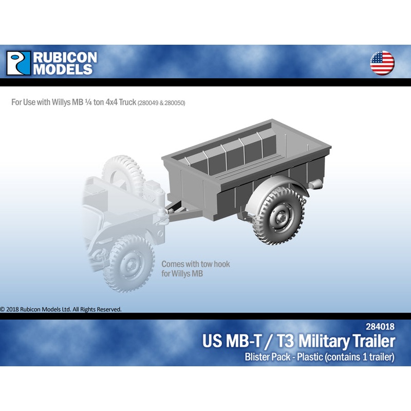 Rubicon Models US Jeep MB-T / T3 Military Trailer