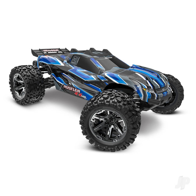 Rustler 4X4 HD VXL 1:10 4WD RTR Brushless Electric Monster Truck Blue (+ TQi 2-ch TSM VXL-3s Velineon 3500kV Extreme HD Kit)