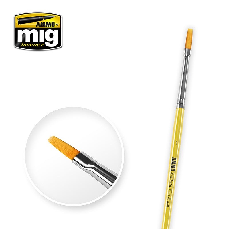 SIZE 1 SYNTHETIC FLAT BRUSH