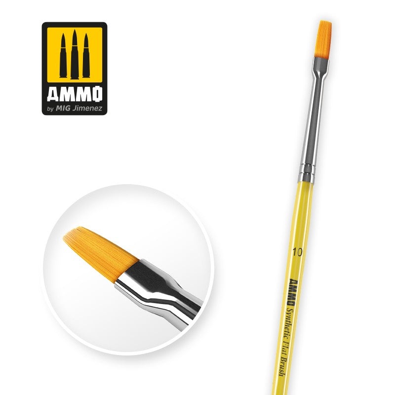 SIZE 10 SYNTHETIC FLAT BRUSH