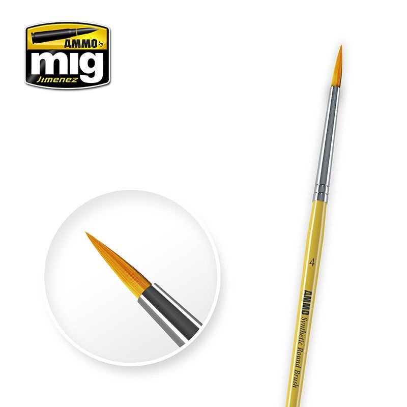 SIZE 4 SYNTHETIC ROUND BRUSH