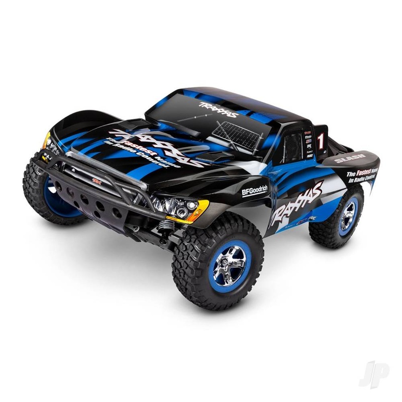 Slash 1:10 2WD RTR Electric Short Course Truck Blue (+ TQ 2-ch XL-5 Titan 550 7-Cell NiMH USB-C charger)