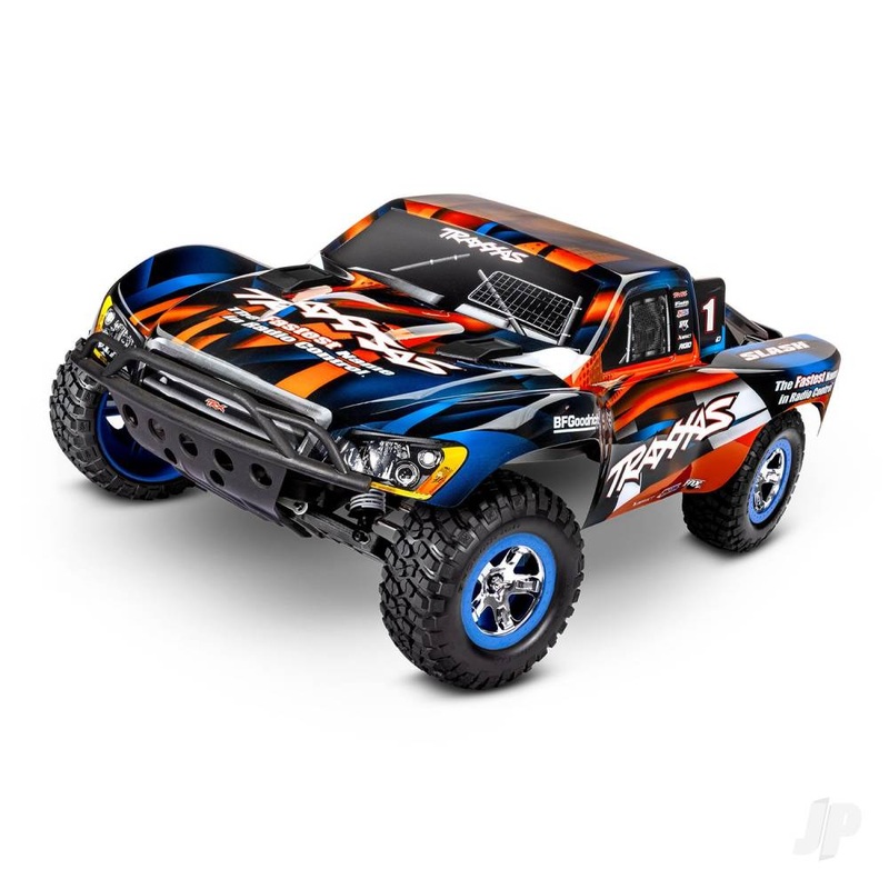 Slash 1:10 2WD RTR Electric Short Course Truck Orange (+ TQ 2-ch XL-5 Titan 550 7-Cell NiMH USB-C charger)