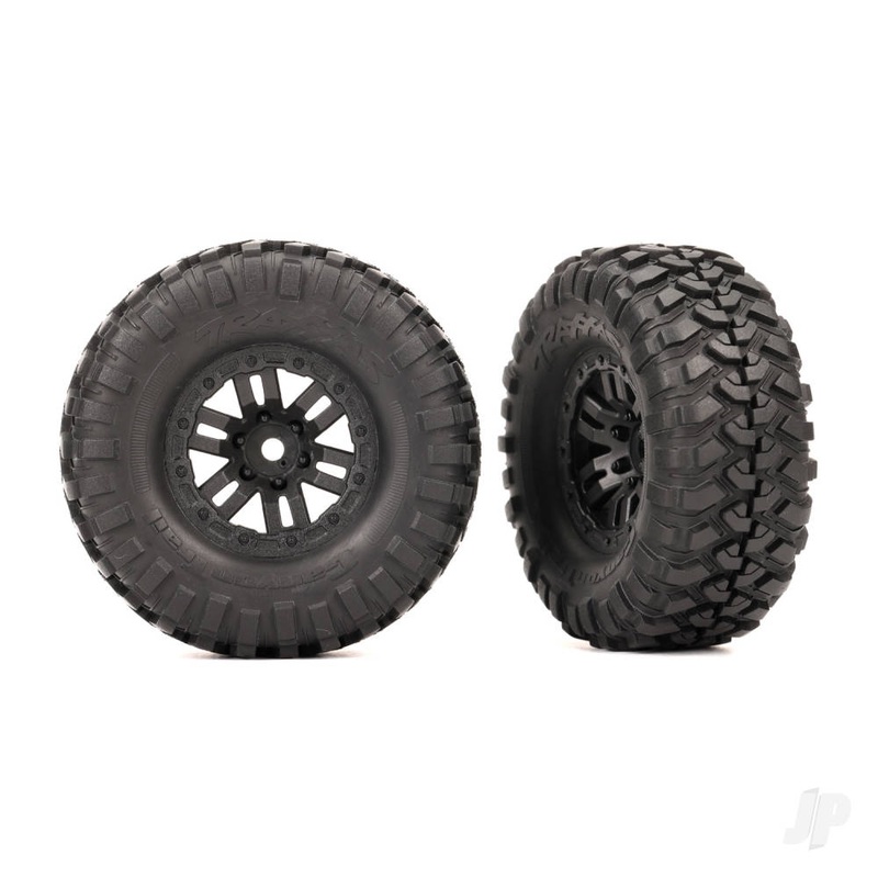 Tyres & wheels assembled (black 1.0in wheels Canyon Trail 2.2×1.0in Tyres) (2)