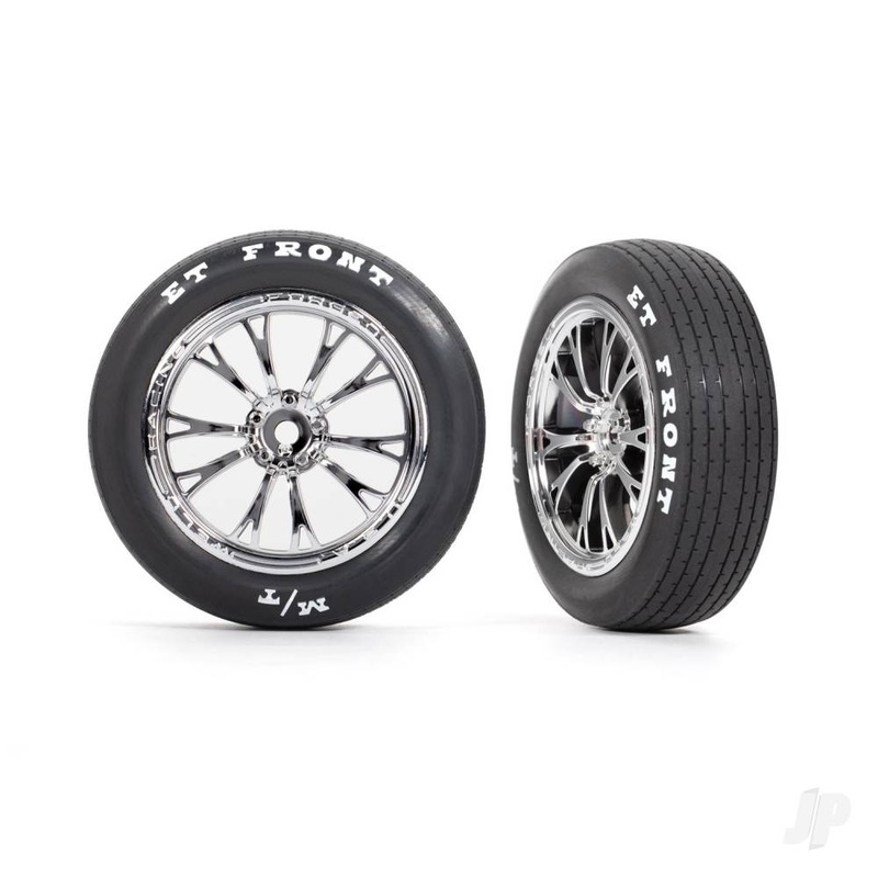 Tyres & wheels assembled glued (Weld chrome wheels tyres foam inserts) (front) (2)