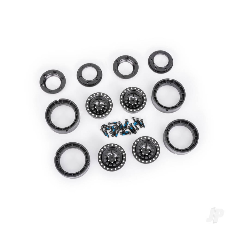 Wheels 1.0 6061-T6 aluminium (black-anodised) (4)/ 2x8mm BCS (24)