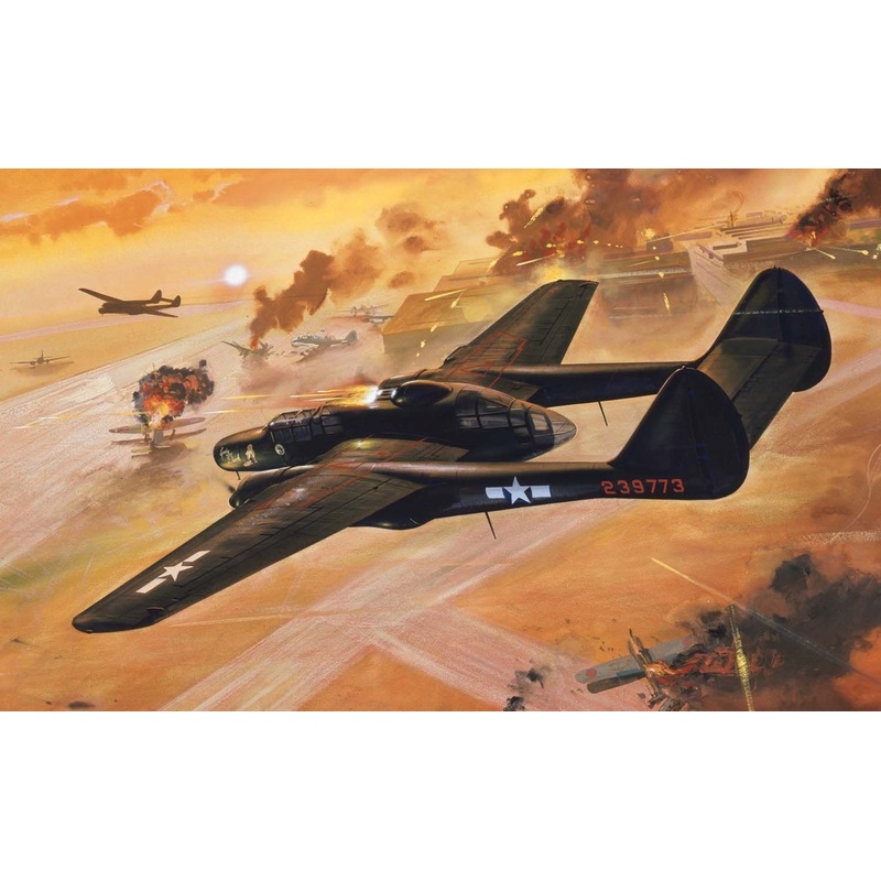 Airfix A04006V Northrop P-61 Black Widow Aircraft 2 badges missing from decals