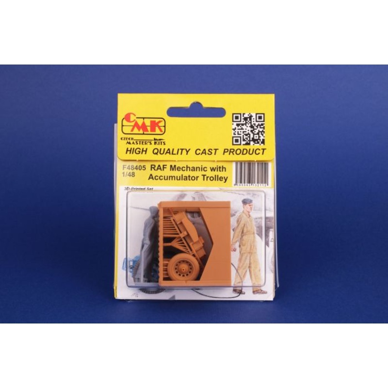 CMK 1/48 RAF Mechanic with Accumulator Trolley Kit CMF48405