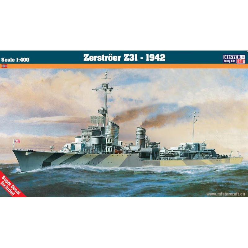 Mistercraft 1:400 Zerstroer Z-31 Kit MCG55