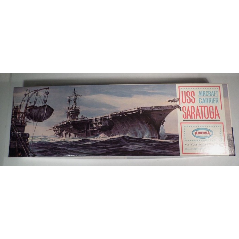 Vintage 1969 Aurora USS Saratoga Model Kit – Approx 545mm Long 702-249