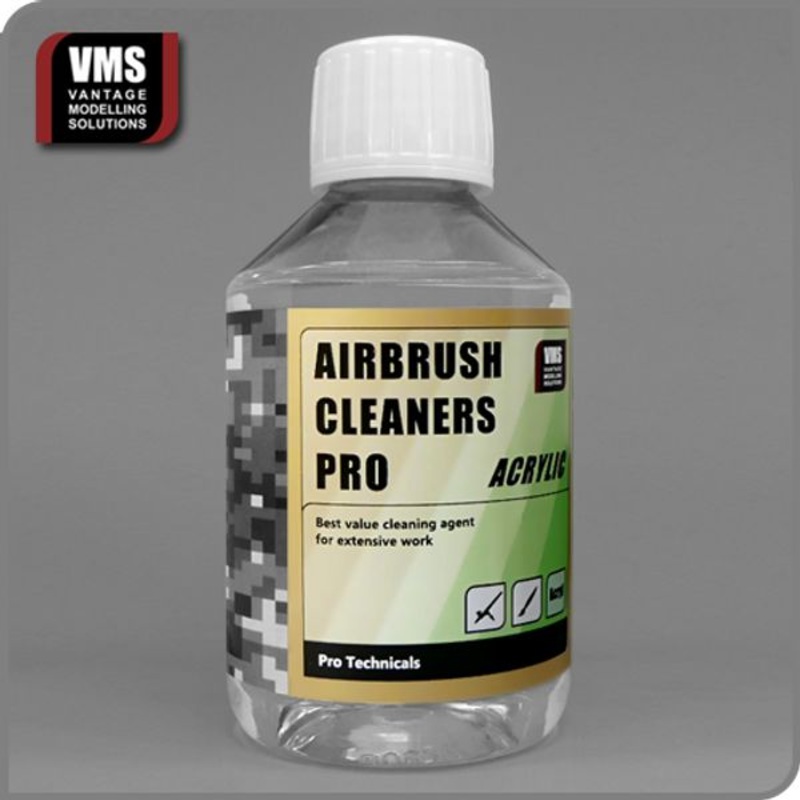 VMS Airbrush Cleaners Pro Acrylic – Dilutable 200ml (Dilute to 400ml) – TC01S