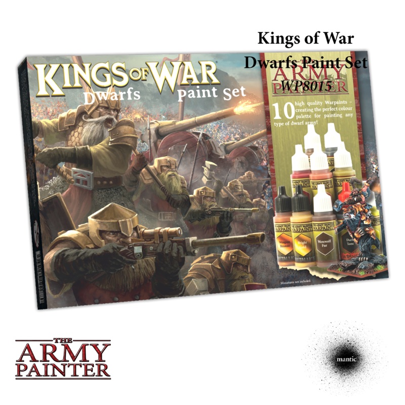 WP8015P KINGS OF WAR DWARFS PAINT SET