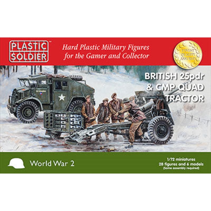 WW2G20007 1/72ND BRITISH 25PDR & CMP QUAD TRACTOR