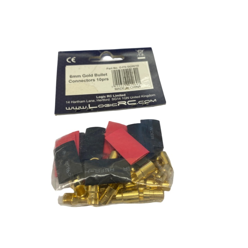 6.0mm Gold Bullet Connectors 10prs