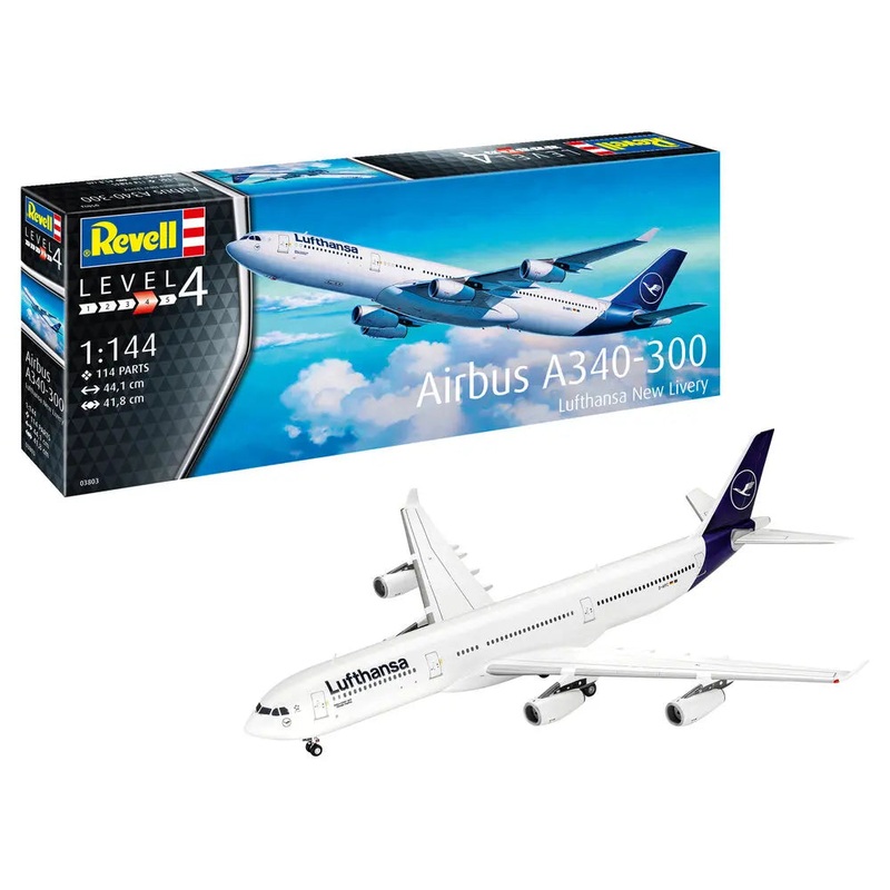 Revell 1:144 Airbus A340-300- Lufthansa New Livery 03803