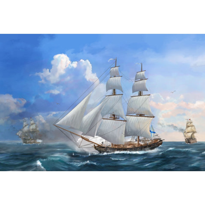 ZVEZDA 1/100 Russian brig Mercury 19th century kit Z9067